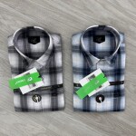 logoff cotton melange checks shirt