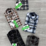 logoff cotton melange checks shirt