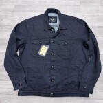 black letter denim jacket