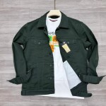 black letter denim jacket