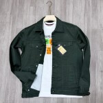 black letter denim jacket