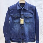 black letter denim jacket