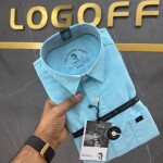 logoff cotton oxford plain shirt