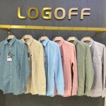 logoff cotton oxford plain shirt