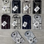 logoff cotton dobby stripes shirt
