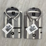logoff cotton dobby stripes shirt
