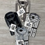 logoff cotton dobby stripes shirt