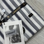 logoff cotton dobby stripes shirt