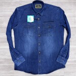 wood machine denim shirt