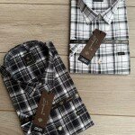 s squere half sleeve big size checks shirt