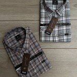 s squere half sleeve big size checks shirt