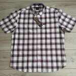 s squere half sleeve big size checks shirt