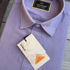 wood machine imported lyocell linen shirt