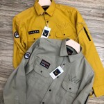 Word wale double pocket shirt