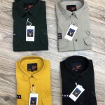 Word wale double pocket shirt